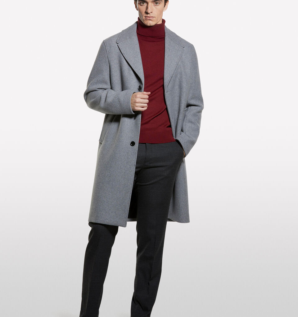 Camisola vermelho granada com gola alta - camisolas gola alta para homem - Bordô | Sisley image number 1